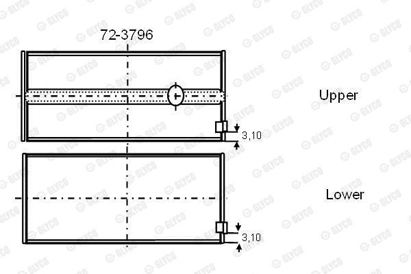 Подшипник 72-3796 GLYCO