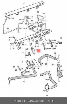 Клапанная форсунка 94460611001 PORSCHE