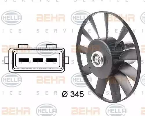 Вентилятор, охлаждение двигателя 8EW 009 144-521 HELLA