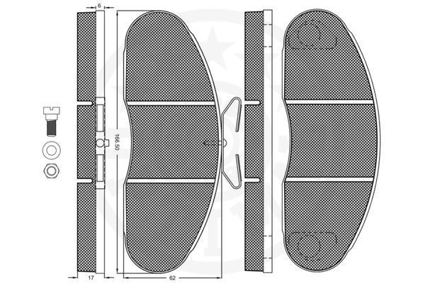 Колодки тормозные дисковые 12187 OPTIMAL