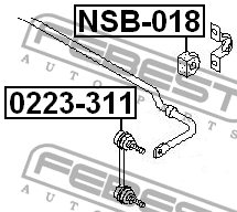 Втулка стабилизатора NSB-018 FEBEST
