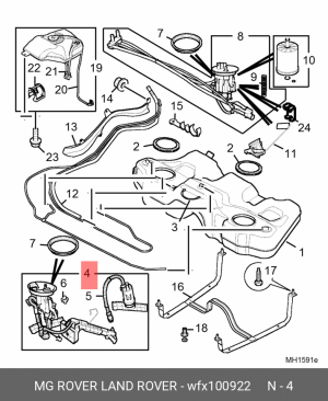 Элемент системы питания WFX100922 MG ROVER LAND ROVER