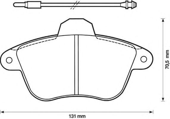 Комплект тормозных колодок, диско 571733B BENDIX JURID