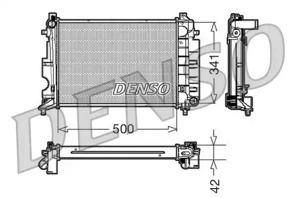 Радиатор, охлаждение двигател DRM25014 DENSO