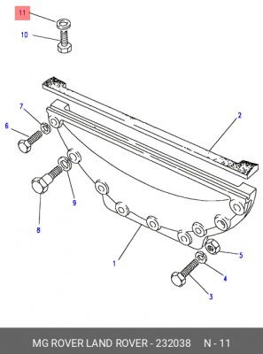 Уплотняющее кольцо 232038 MG ROVER LAND ROVER