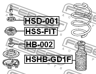Подшипник опоры амортизатора подвески HB-002 FEBEST