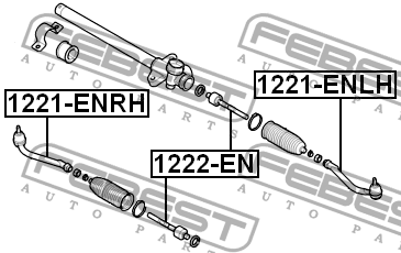 Наконечник рулевой тяги 1221-ENRH FEBEST