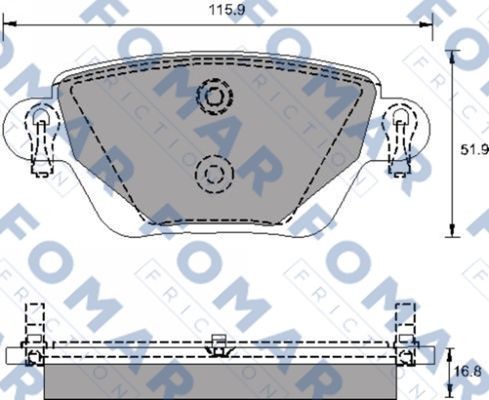 Колодки тормозные дисковые 51684681 ROULUNDS BRAKING
