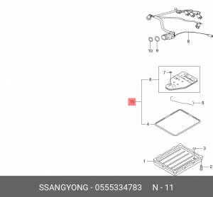 Фильтр масляный АКПП 0555-334783 SSANG YONG