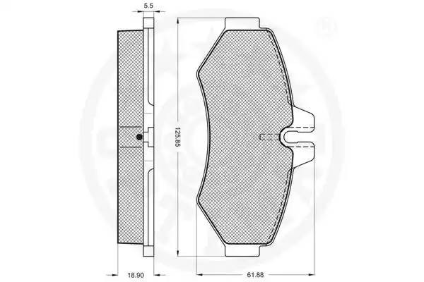 Комплект тормозных колодок, диско 10403 OPTIMAL