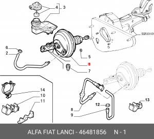 Усилитель тормозной системы 46481856 ALFA FIAT LANCIA