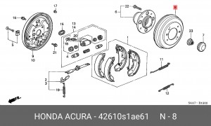 Тормозной барабан 42610S1AE61 HONDA