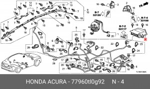 Блок управления электронный 77960TL0G92 HONDA