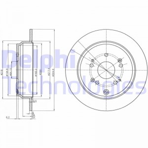Тормозной диск BG4064 DELPHI