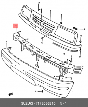 Носитель, буфер 71720-56B10 SUZUKI