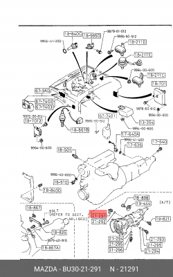 Датчик давления масла BU30-21-291 MAZDA