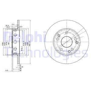 Тормозной диск BG2288 DELPHI