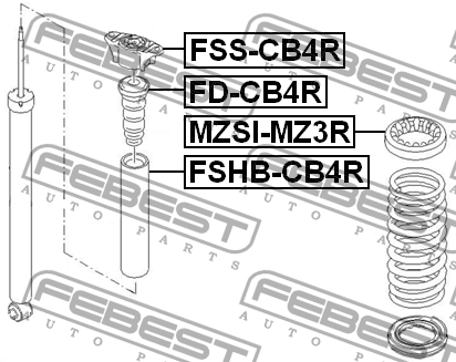Отбойник амортизатора подвески FD-CB4R FEBEST