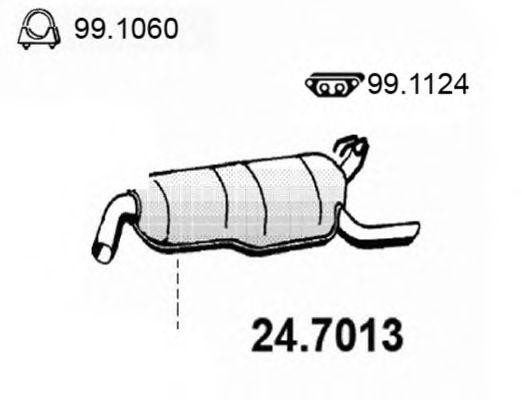 Глушитель выхлопных газов конечный 247013 ASSO