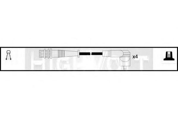 Ккомплект проводов зажигания OEF449 STANDARD