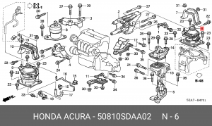 Подушка двигателя 50810-SDA-A02 HONDA