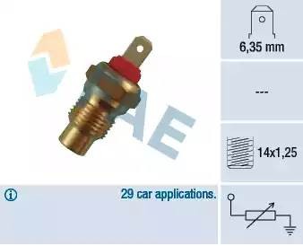 Температурный датчик охлаждающей жидкости 31590 FAE