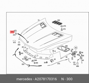 Табличка A 207 817 03 16 MERCEDES BENZ
