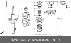 Ремкомплект, опора амортизационной стойки 51921SA5003 HONDA
