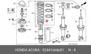 Пружина ходовой части 52441SH4A01 HONDA