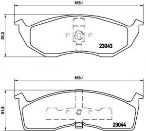 Комплект тормозных колодок, диско P11008 BREMBO