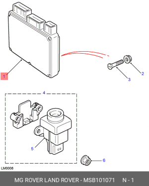 Блок управления, система впрыска MSB101071 MG ROVER LAND ROVER