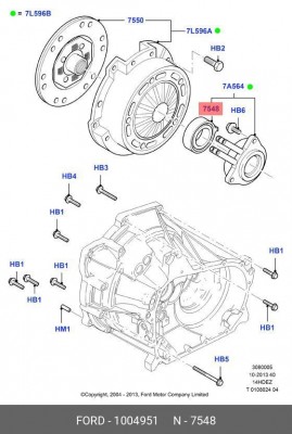 Выжимной подшипник 1 004 951 FORD