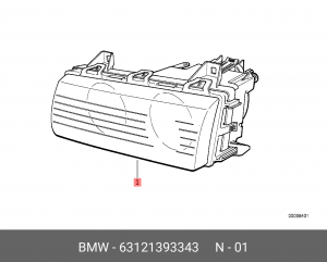 Фара головного света 63 12 1 393 343 BMW