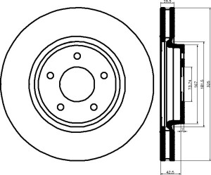 Тормозной диск MDC1276 MINTEX