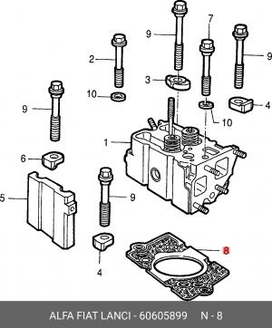Прокладка ГБЦ 60605899 ALFA FIAT LANCIA