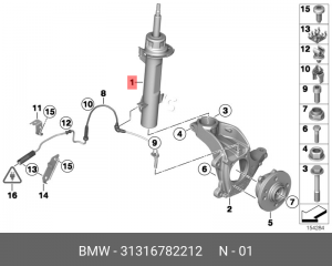 Амортизатор подвески 31 31 6 782 212 BMW