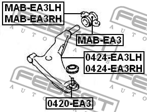Сайлентблок MAB-EA3RH FEBEST