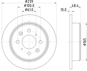 Тормозной диск MDC644 MINTEX