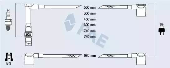 Ккомплект проводов зажигания 85500 FAE