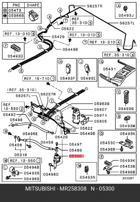 Фильтр топливный MR258308 MITSUBISHI