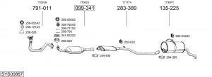 Средний глушитель выхлопных газов 148129 BOSAL