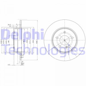 Тормозной диск BG3239 DELPHI