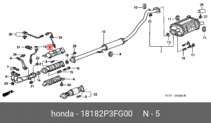 Деталь 18182P3FG00 HONDA