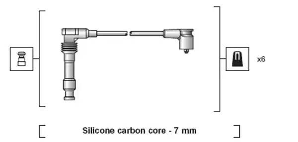 Ккомплект проводов зажигания 941318111050 MAGNETI MARELLI