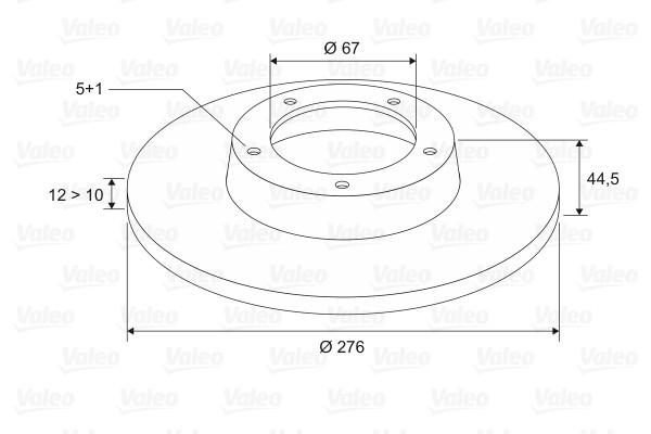 Тормозной диск 186798 VALEO PHC
