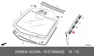 Клипса крепежная 91574TL0E02 HONDA