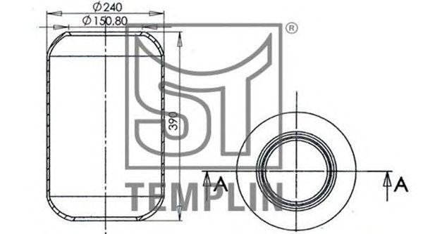 Кожух пневматической рессоры 040606006120 TEMPLIN
