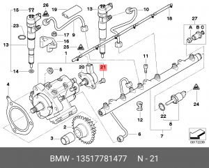 Болт 13 51 7 781 477 BMW