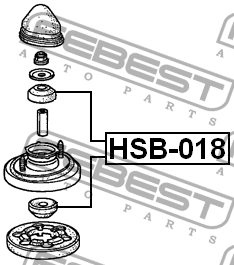 Сайлентблок - втулка амортизатора подвески HSB-018 FEBEST