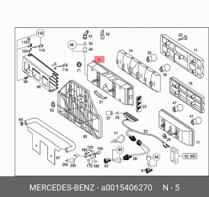 Фонарь задний A0015406270 MERCEDES BENZ